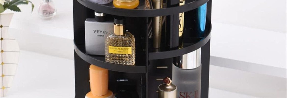 Acrylic Black Rotating Make Up Organizers